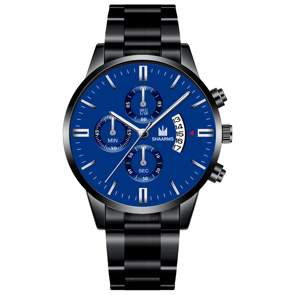 Men's steel band quartz watch