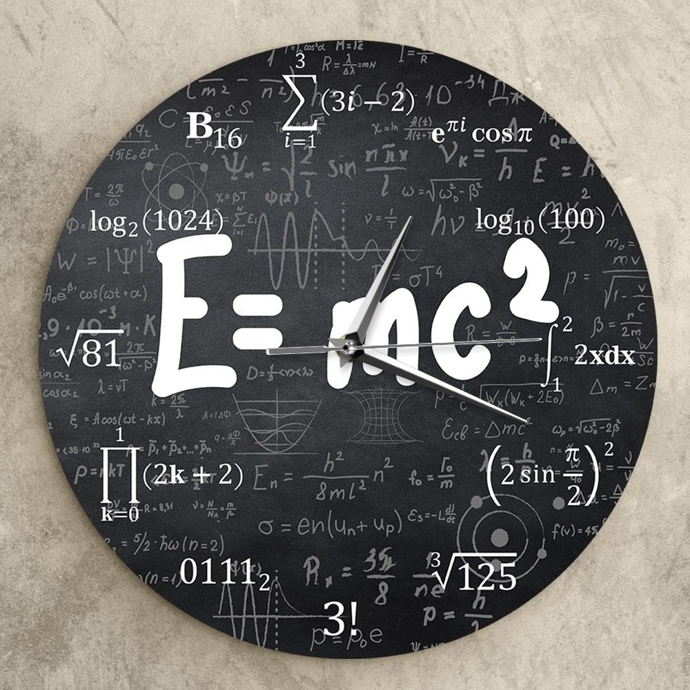 Mathematical equation wall clock