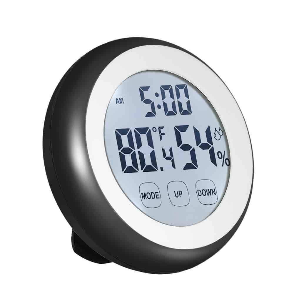 Multifunctional Digital Thermometer Hygrometer Temperature Gauge Humidity Meter Clock Wall Max Min Value Trend Display C Funit