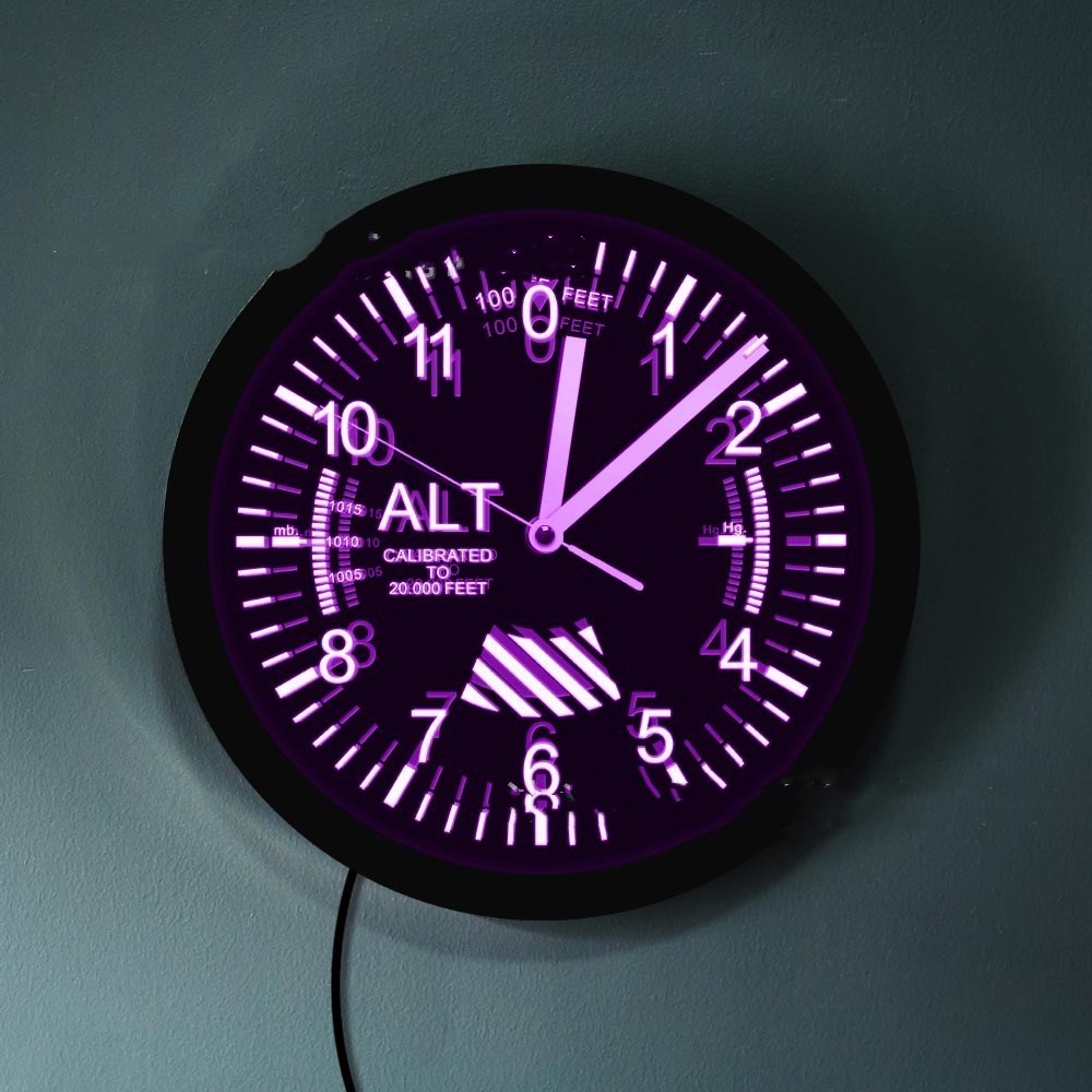 LED Luminous Wall Clock Black Wall Clock