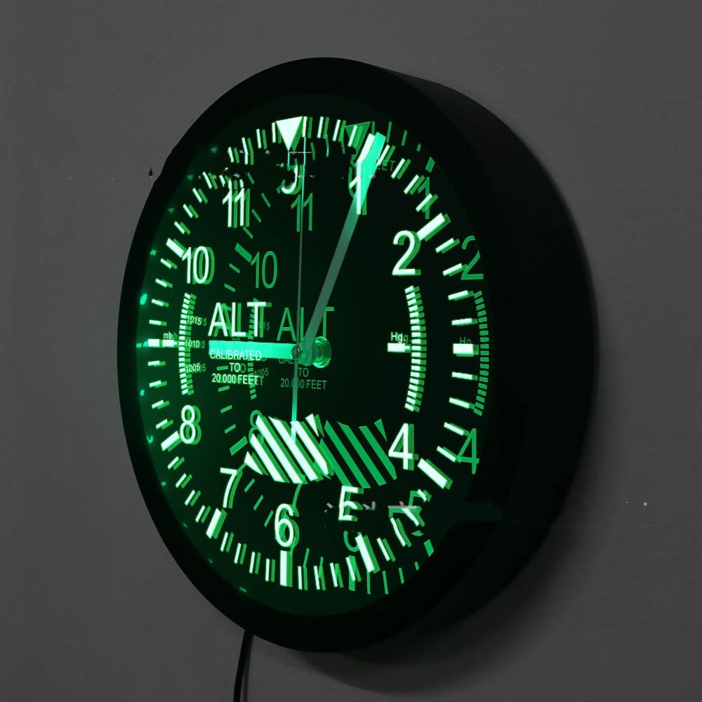 LED Luminous Wall Clock Black Wall Clock