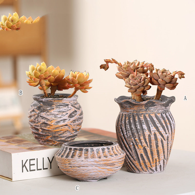 Large Diameter Breathable Potted Pottery Creative Plant Potted