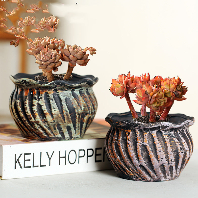 Large Diameter Breathable Potted Pottery Creative Plant Potted