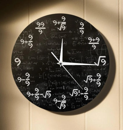 Creative Living Room HomeFashion Math Wall Clock Simple Clock Amazon Hot Sale Retro Wall Clock Clock