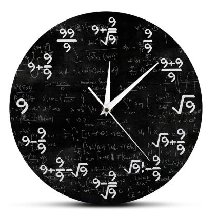 Creative Living Room HomeFashion Math Wall Clock Simple Clock Amazon Hot Sale Retro Wall Clock Clock