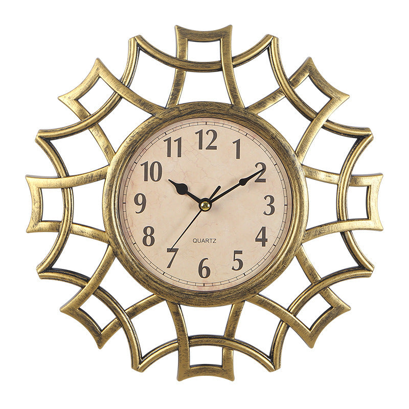 10 Inch Retro Wall Clock Nordic Round Living Room Clock Fashion Wall Clock