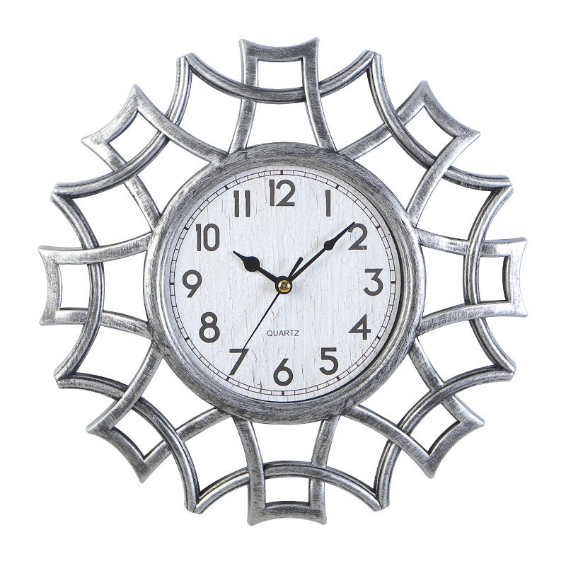 10 Inch Retro Wall Clock Nordic Round Living Room Clock Fashion Wall Clock