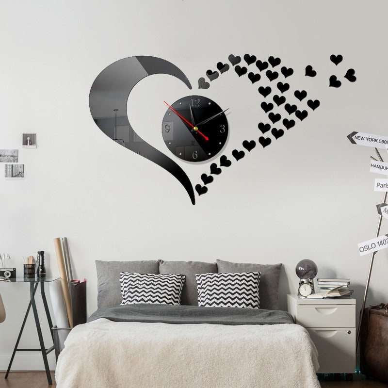 Three-Dimensional Decorative Clock Acrylic Digital Mirror Wall Sticker Wall Clock