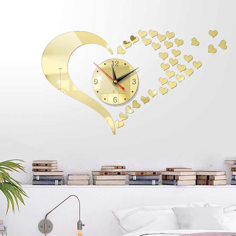 Three-Dimensional Decorative Clock Acrylic Digital Mirror Wall Sticker Wall Clock