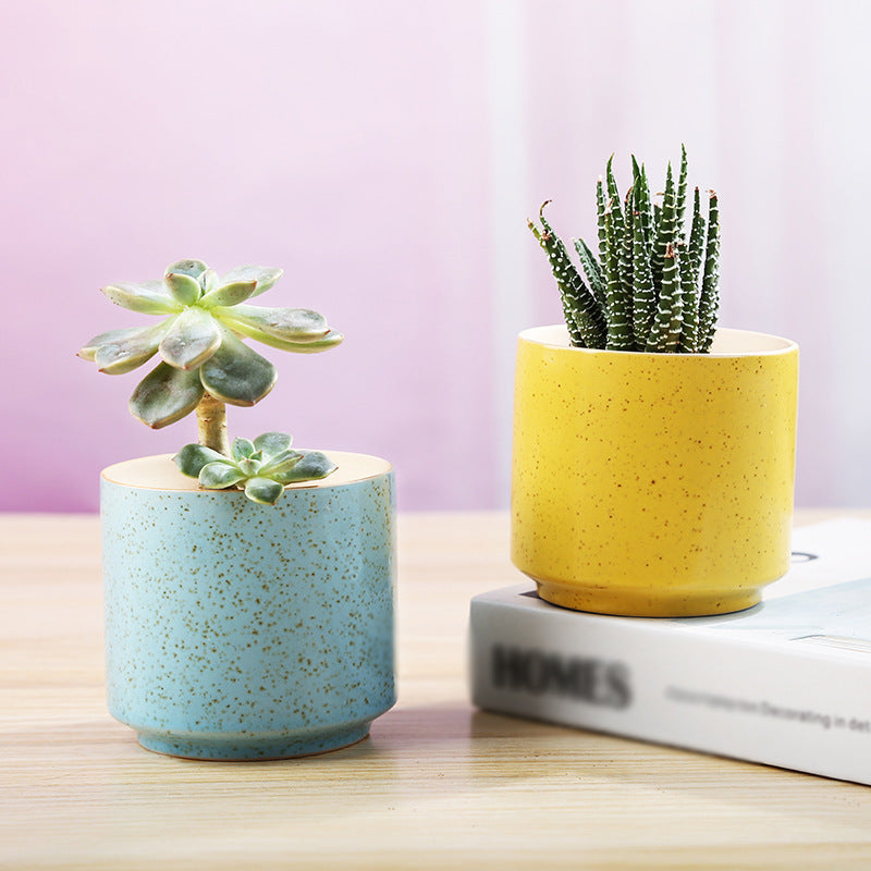 Creative Desktop Simple And Fleshy Flowerpot Ceramics