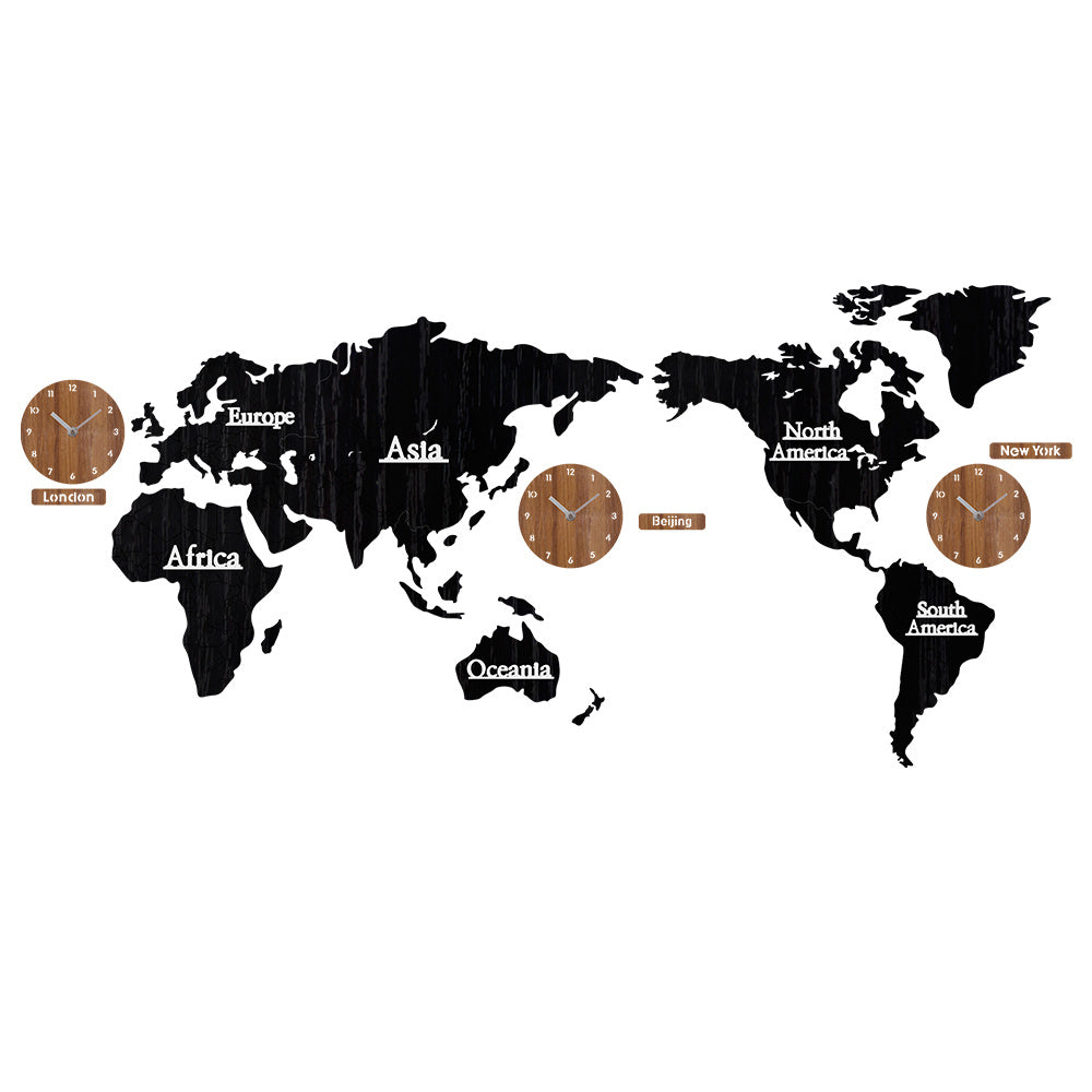Wooden creative wall clock 3d