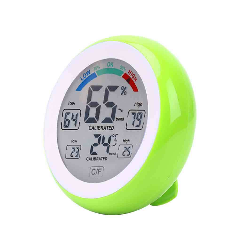 Multifunctional Digital Thermometer Hygrometer Temperature Gauge Humidity Meter Clock Wall Max Min Value Trend Display C Funit