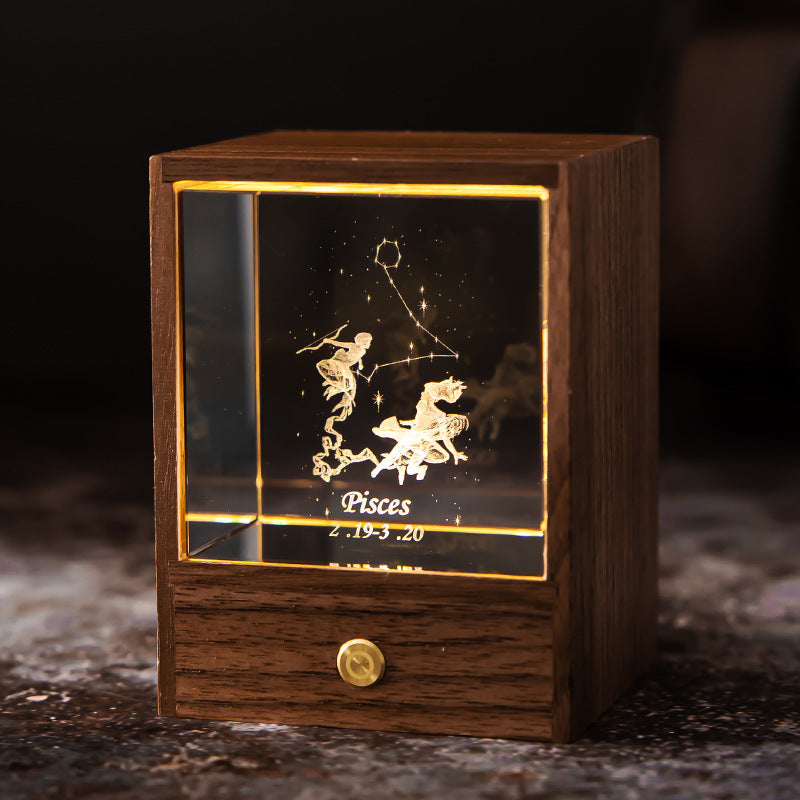 Crystal LED Table Lamp USB Power Decor Constellation Light cFor Decor