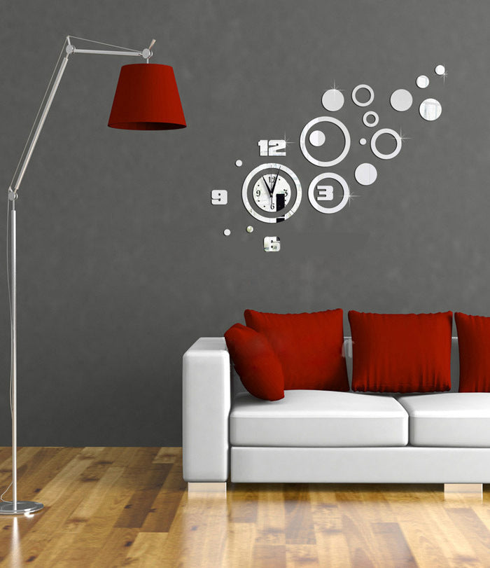 DIY Circle Combination Mirror Wall Clock