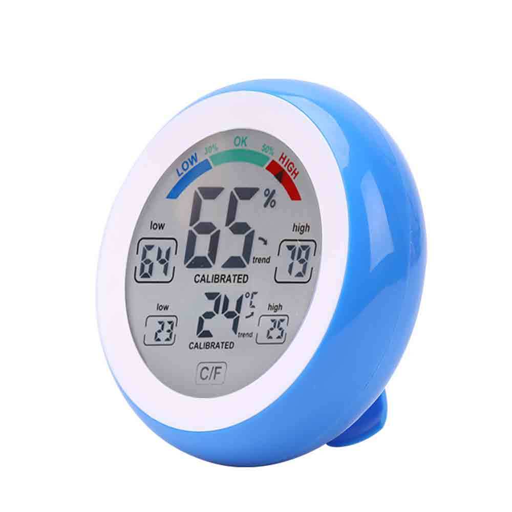 Multifunctional Digital Thermometer Hygrometer Temperature Gauge Humidity Meter Clock Wall Max Min Value Trend Display C Funit