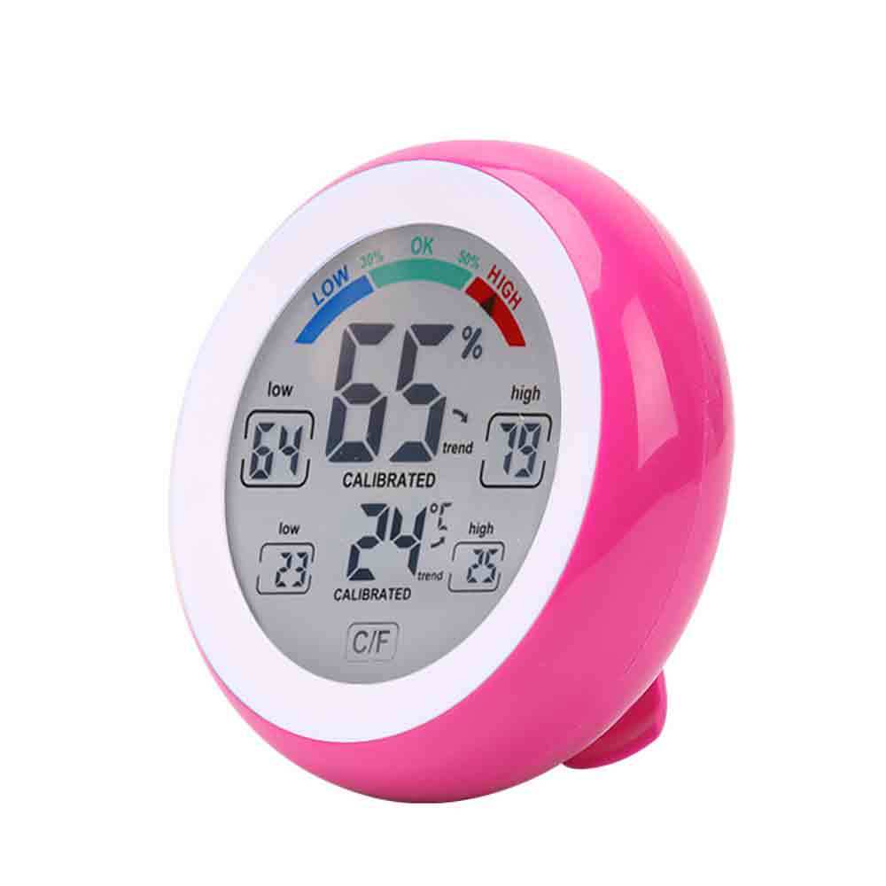 Multifunctional Digital Thermometer Hygrometer Temperature Gauge Humidity Meter Clock Wall Max Min Value Trend Display C Funit