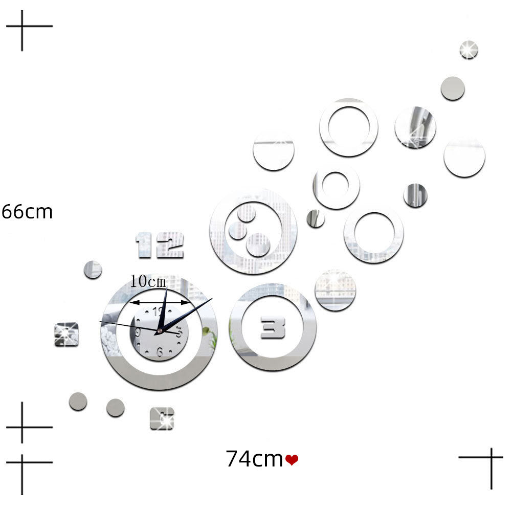 DIY Circle Combination Mirror Wall Clock