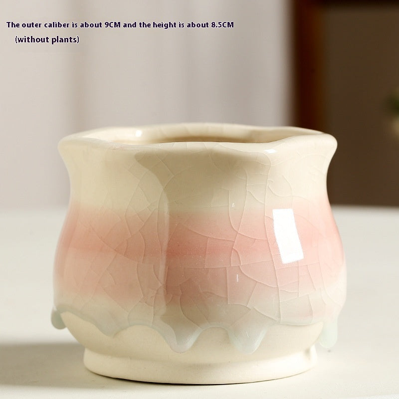 Pastoral Ceramics Succulent Plant Small Flower Pot