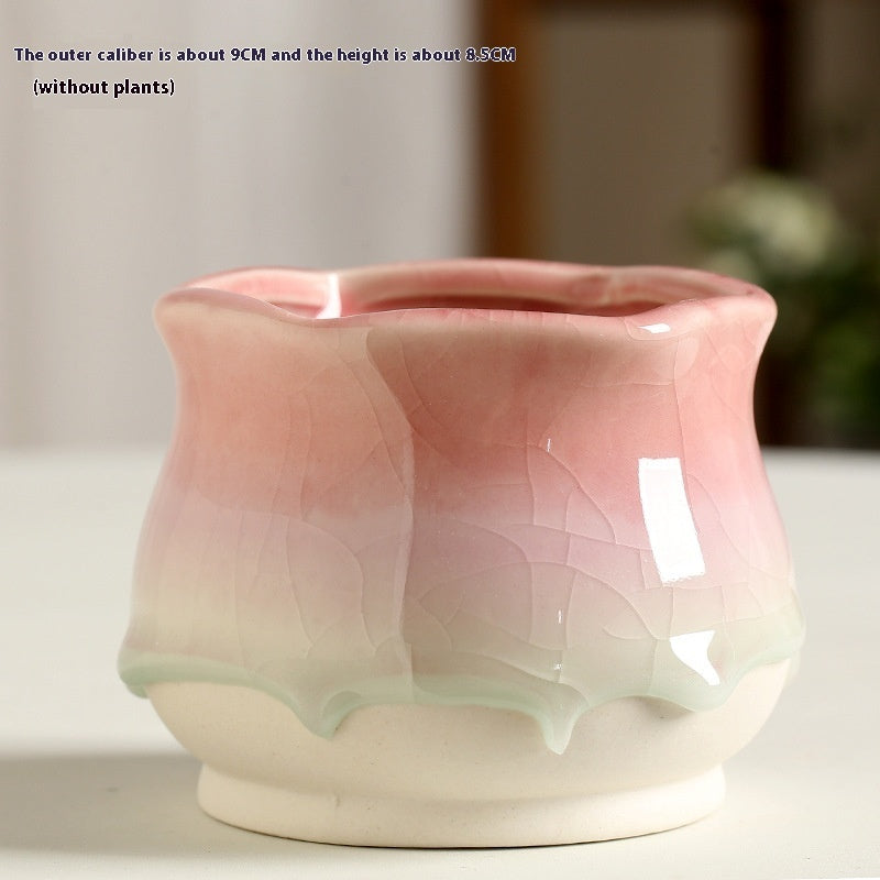 Pastoral Ceramics Succulent Plant Small Flower Pot