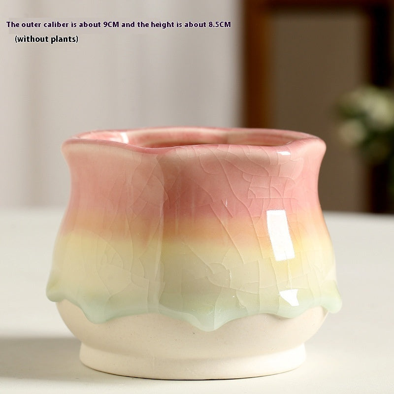 Pastoral Ceramics Succulent Plant Small Flower Pot