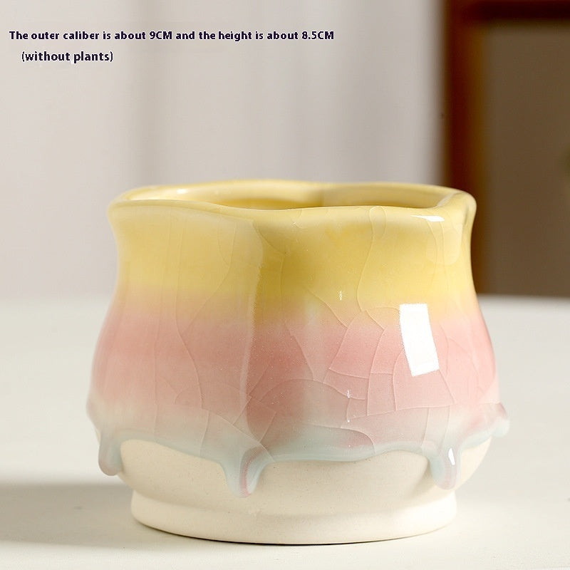 Pastoral Ceramics Succulent Plant Small Flower Pot
