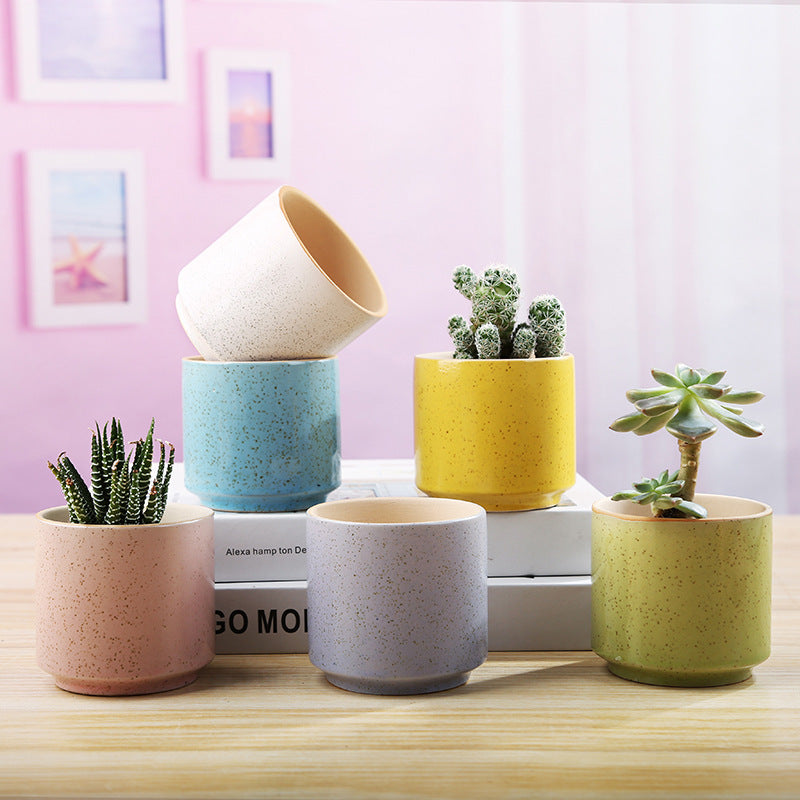 Creative Desktop Simple And Fleshy Flowerpot Ceramics